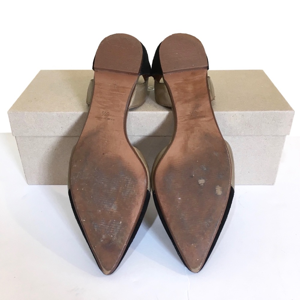 ❤️ Madewell D'Orsay Flats Suede and Olive Leather - Picture 3 of 4